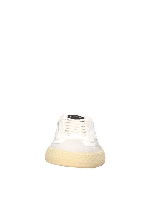 Leather and fabric sneakers PURAAI | 1.01 CLASSIC CREMABIANCO